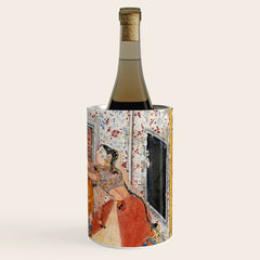 -India, Mughal, Reign of Akbar, 16th century - Page from Tales of a Parrot (Tuti-nama)- Eighth night- The deceitful wife a - 1962 Wine Chiller