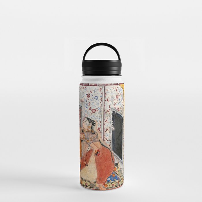-India, Mughal, Reign of Akbar, 16th century - Page from Tales of a Parrot (Tuti-nama)- Eighth night- The deceitful wife a - 1962 Water Bottle
