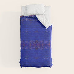 -A5- Royal Calm Blue Bohemian Moroccan Artwork. Duvet Cover