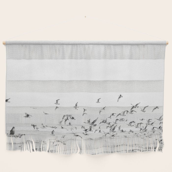 "Seagulls" | Coastal black and white photo | Film photography | Beach Wall Hanging