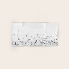 "Seagulls" | Coastal black and white photo | Film photography | Beach Bath Towel
