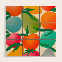 2025 BRIGHT FRUIT MARKET CALENDAR Wood Wall Art