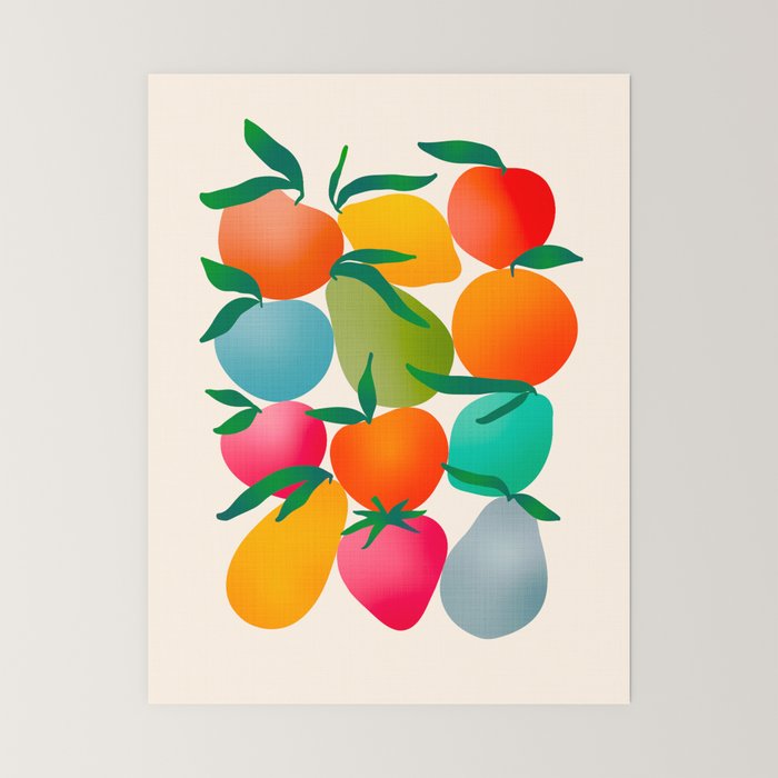 2025 BRIGHT FRUIT MARKET CALENDAR Mini Art Print