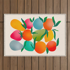 2025 BRIGHT FRUIT MARKET CALENDAR Outdoor Rug