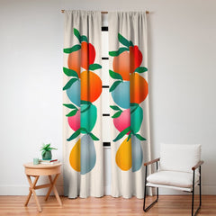 2025 BRIGHT FRUIT MARKET CALENDAR Window Curtain