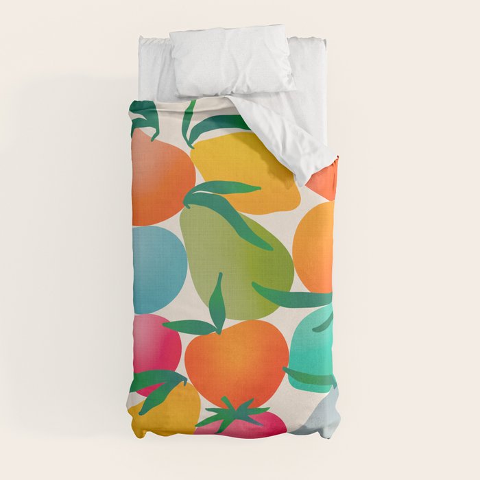 2025 BRIGHT FRUIT MARKET CALENDAR Duvet Cover