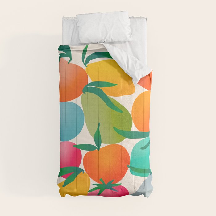 2025 BRIGHT FRUIT MARKET CALENDAR Comforter
