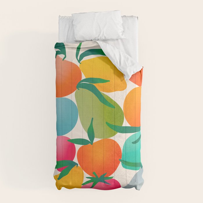 2025 BRIGHT FRUIT MARKET CALENDAR Comforter
