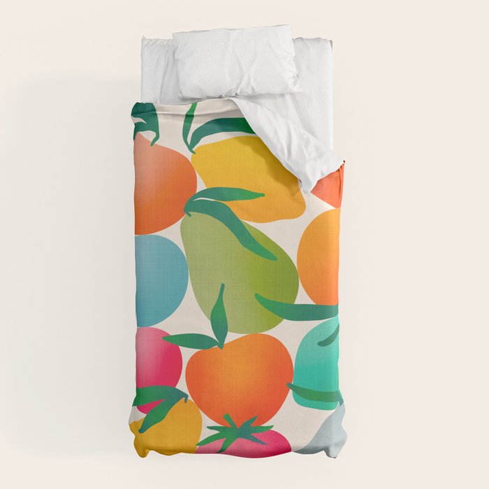 2025 BRIGHT FRUIT MARKET CALENDAR Duvet Cover