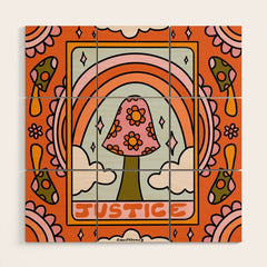 11. Justice Mushroom Wood Wall Art