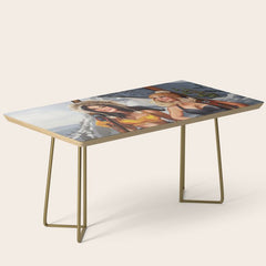"Ski Bunnies" Cool Retro Winter Pinup Girl Art Coffee Table