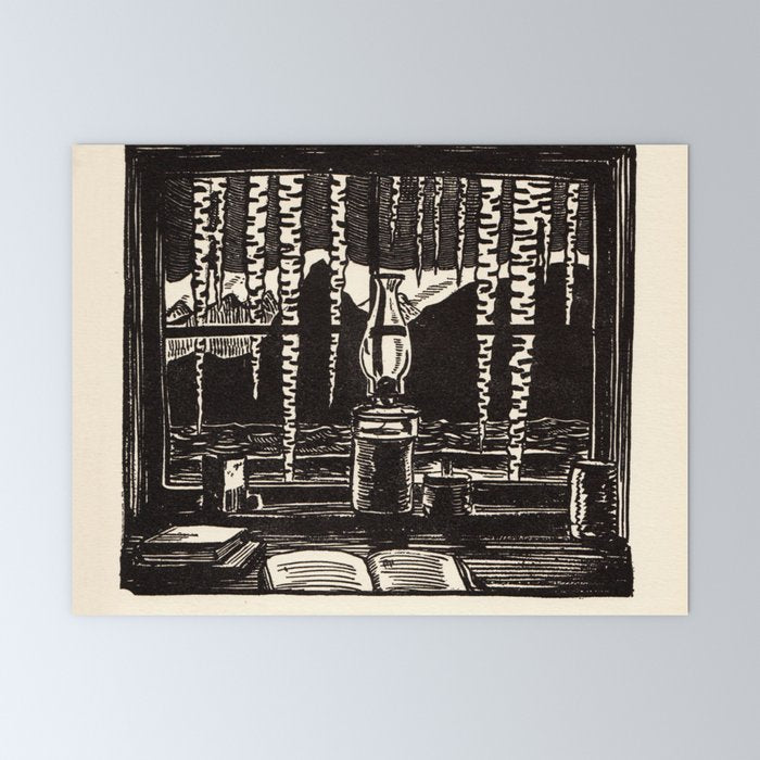 "The Cabin Window" by Rockwell Kent (1918) Mini Art Print
