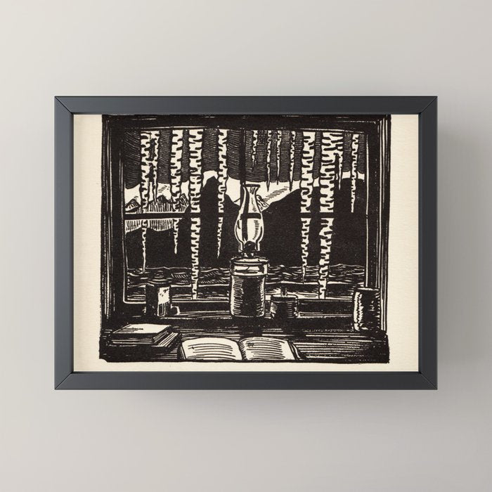 "The Cabin Window" by Rockwell Kent (1918) Mini Art Print