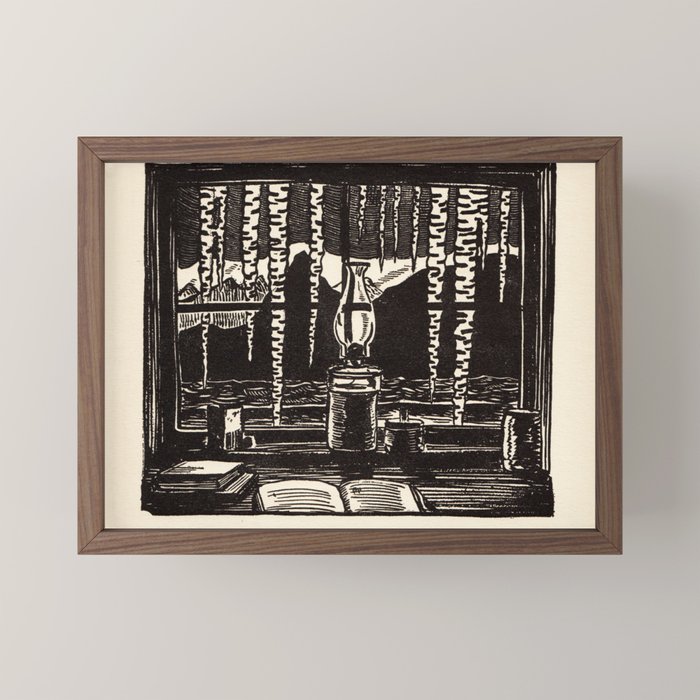 "The Cabin Window" by Rockwell Kent (1918) Mini Art Print