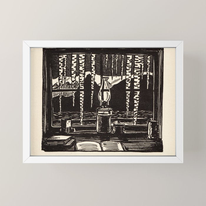 "The Cabin Window" by Rockwell Kent (1918) Mini Art Print