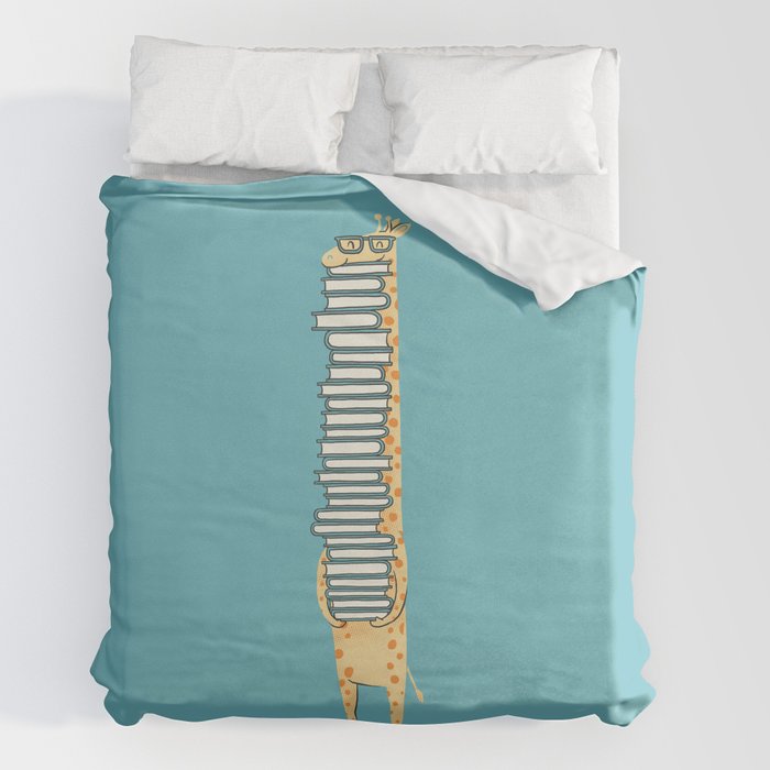 A Book Lover (blue) Duvet Cover