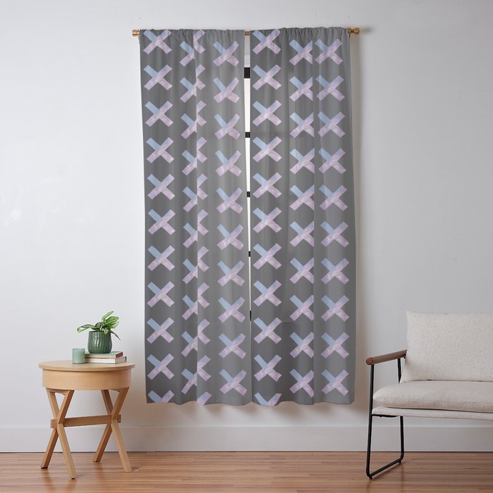 2010s era egirl x pattern Window Curtain