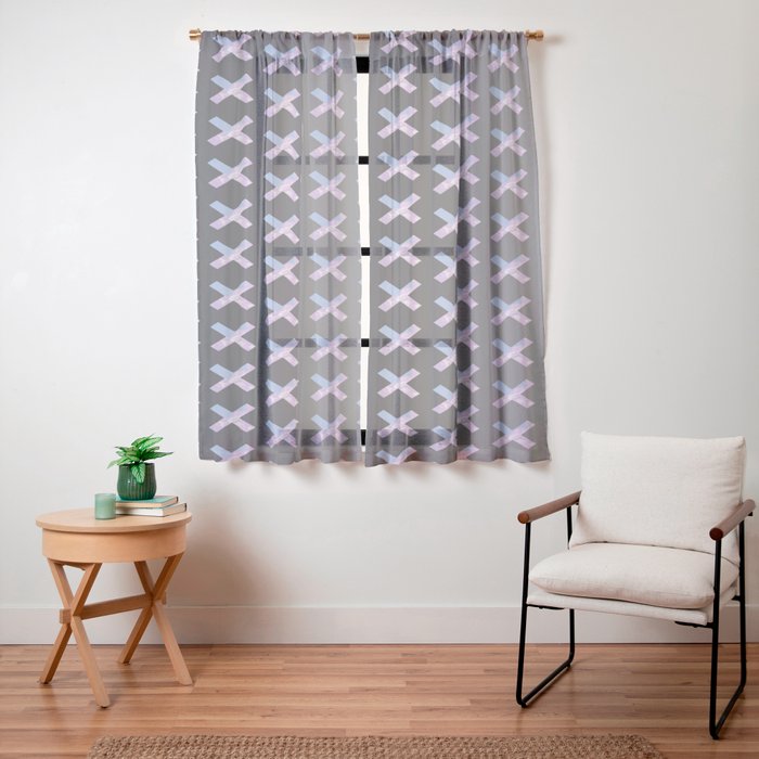 2010s era egirl x pattern Window Curtain