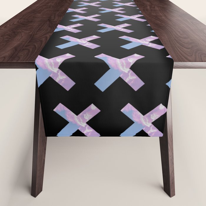 2010s era egirl x pattern Table Runner