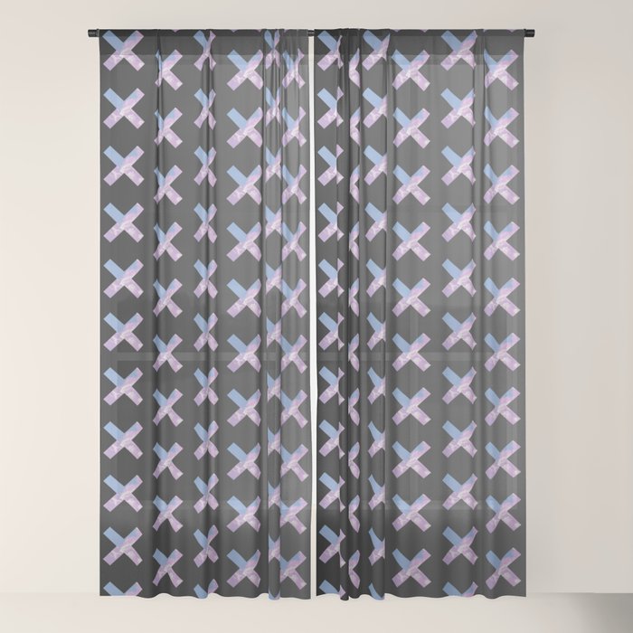 2010s era egirl x pattern Window Curtain