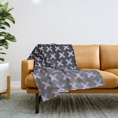 2010s era egirl x pattern Throw Blanket