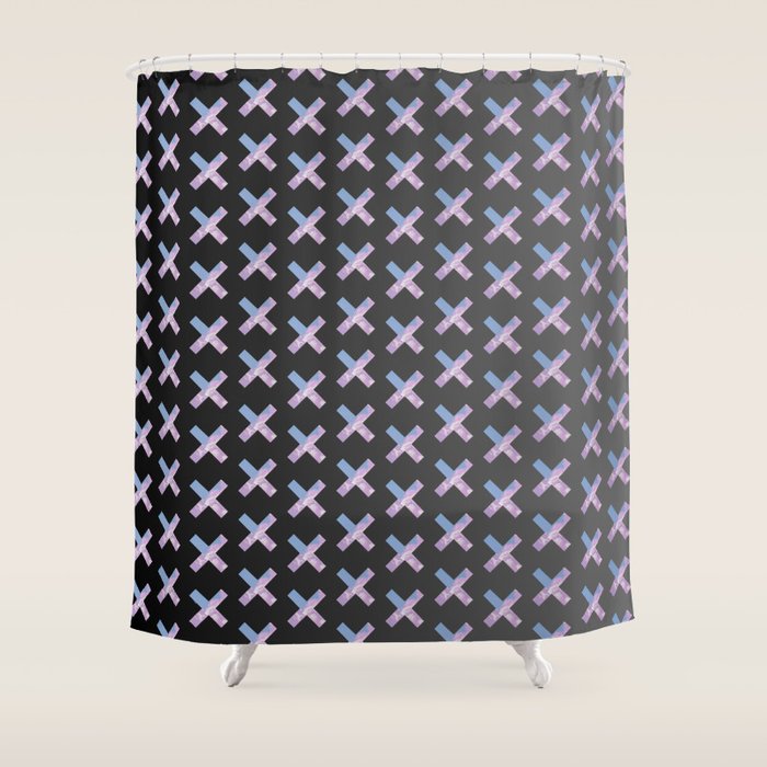2010s era egirl x pattern Shower Curtain