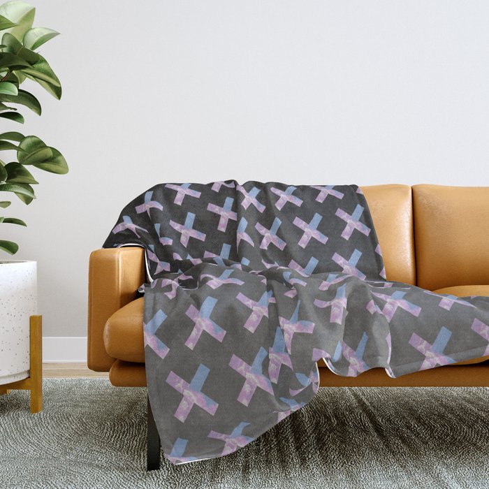 2010s era egirl x pattern Throw Blanket