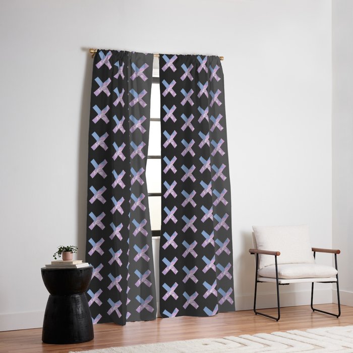 2010s era egirl x pattern Window Curtain