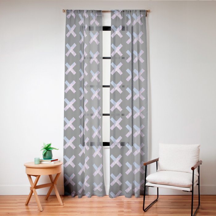 2010s era egirl x pattern Window Curtain