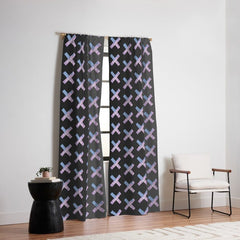 2010s era egirl x pattern Window Curtain