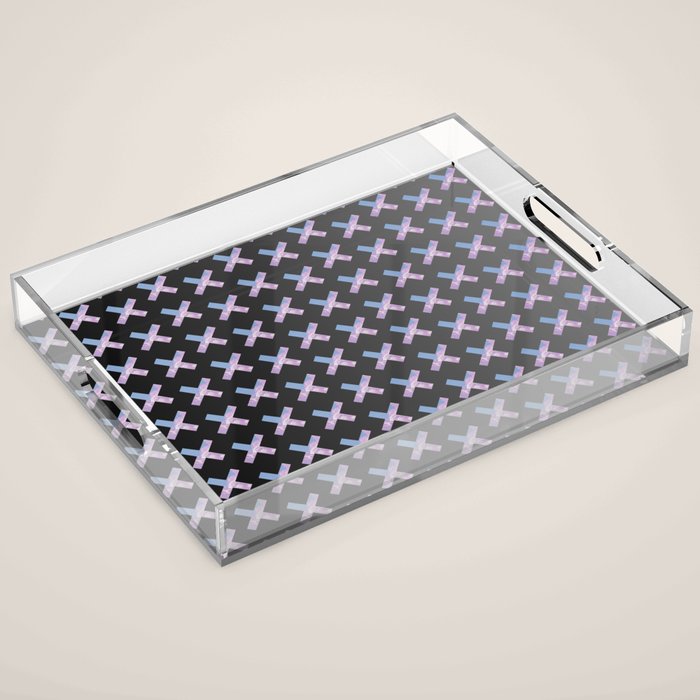 2010s era egirl x pattern Acrylic Tray