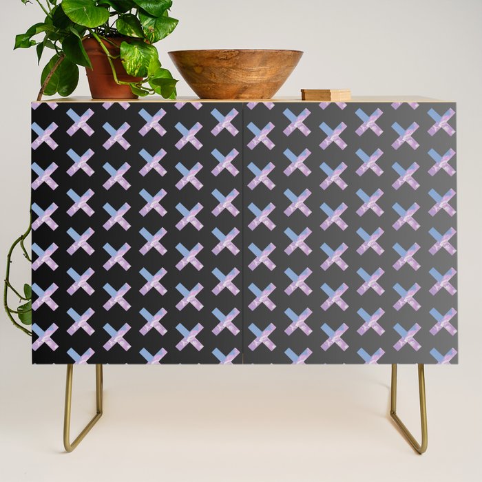 2010s era egirl x pattern Credenza