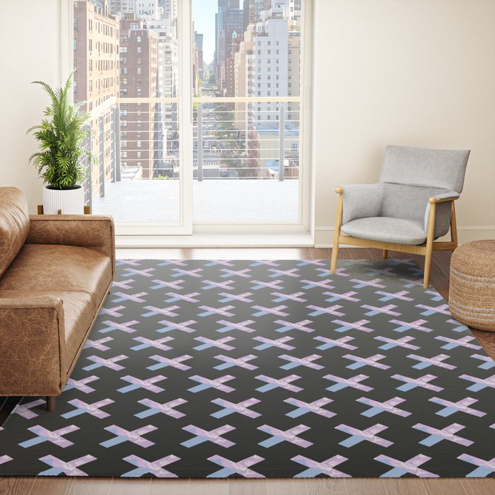 2010s era egirl x pattern Rug