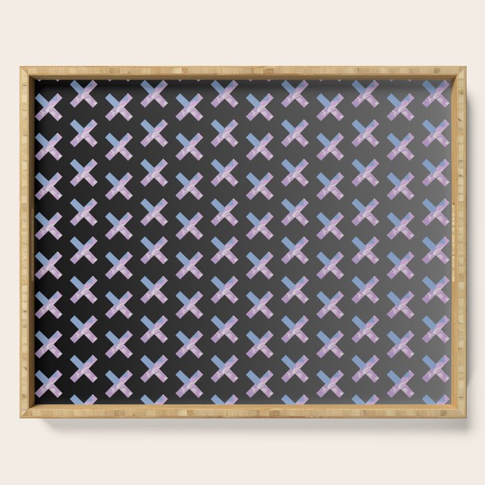 2010s era egirl x pattern Serving Tray