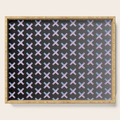 2010s era egirl x pattern Serving Tray