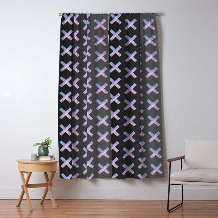 2010s era egirl x pattern Window Curtain