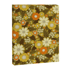 1970s Retro/Vintage Floral Pattern Canvas Print