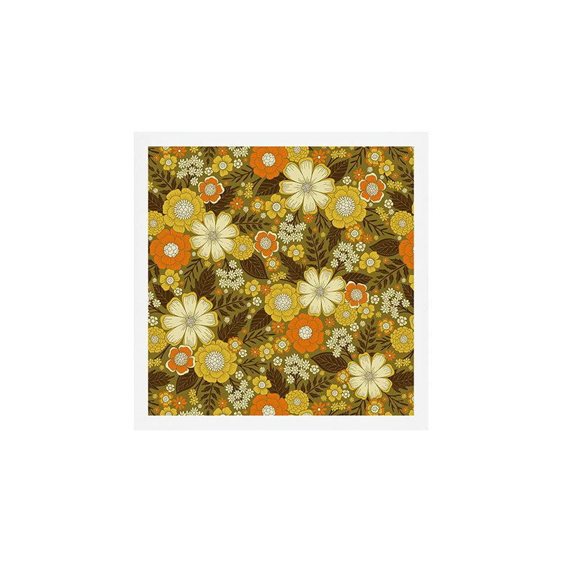 1970s Retro/Vintage Floral Pattern Art Print