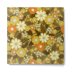1970s Retro/Vintage Floral Pattern Metal Print