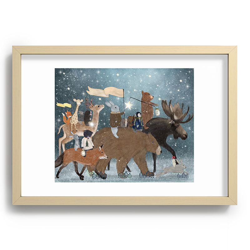 a guiding light Framed Art Print