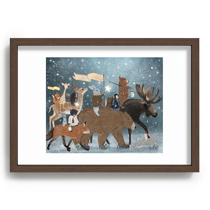 a guiding light Framed Art Print
