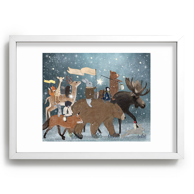 a guiding light Framed Art Print