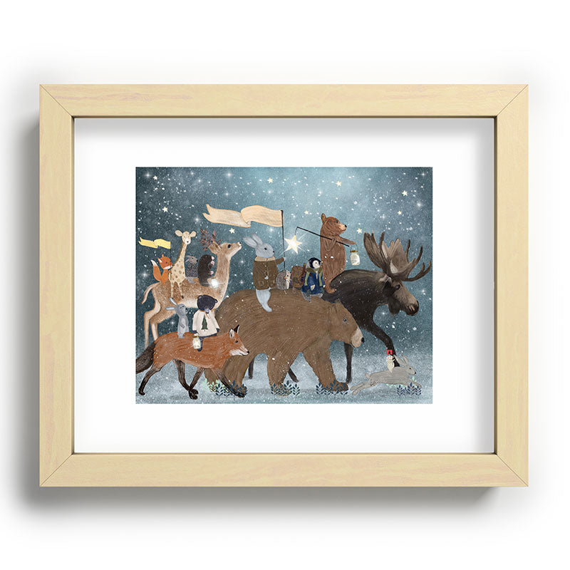 a guiding light Framed Art Print