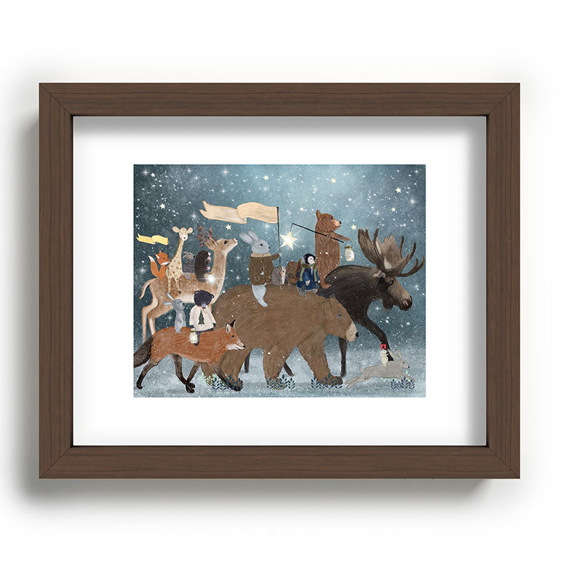 a guiding light Framed Art Print