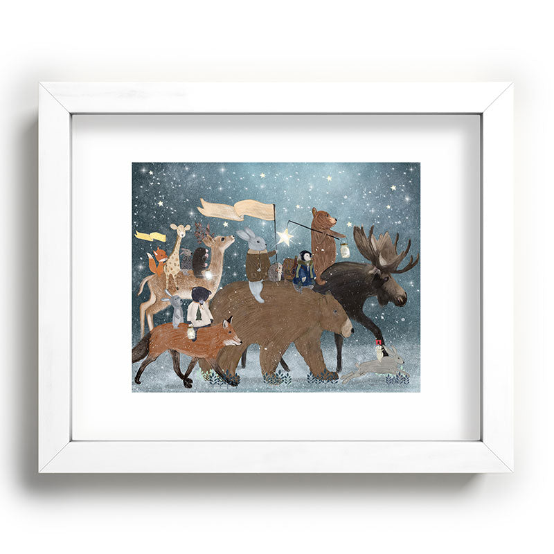 a guiding light Framed Art Print