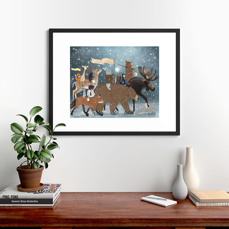 a guiding light Framed Art Print