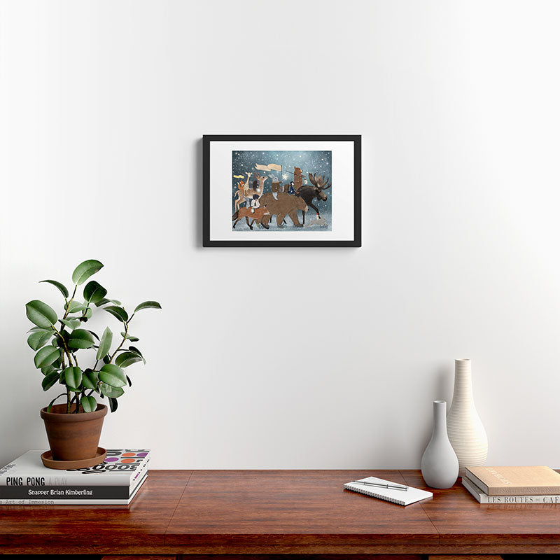 a guiding light Framed Art Print