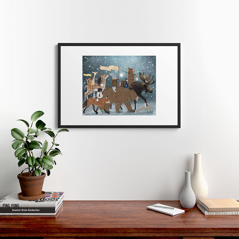 a guiding light Framed Art Print