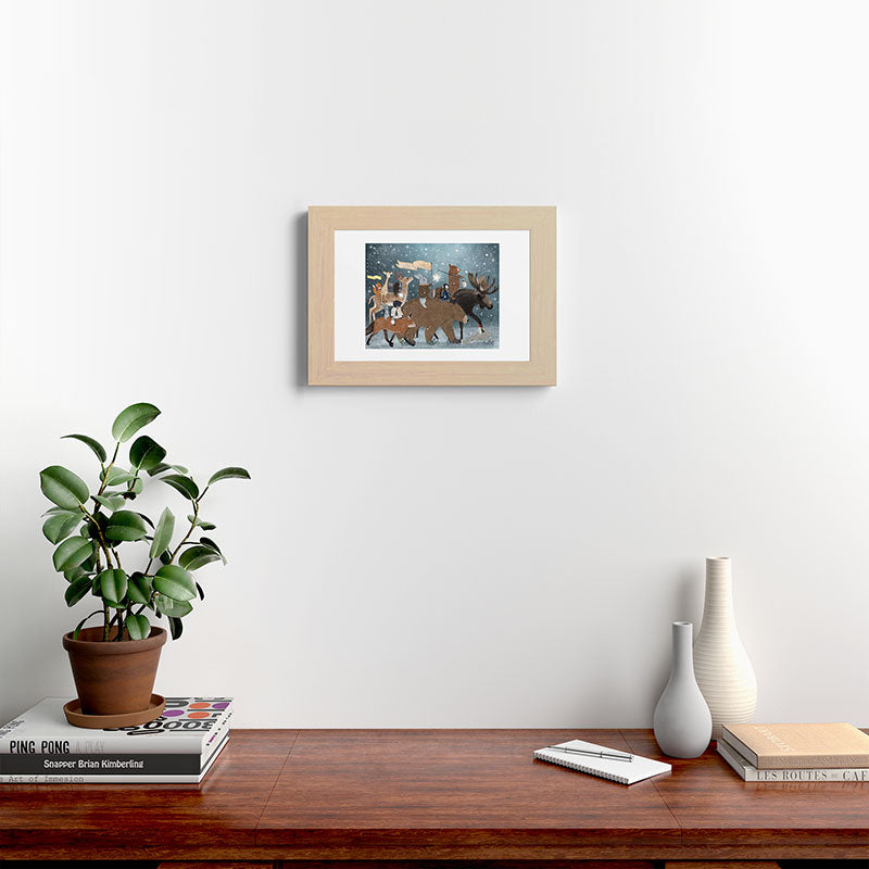 a guiding light Framed Art Print