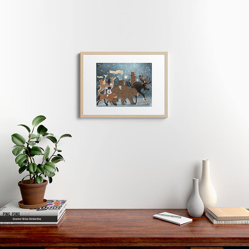 a guiding light Framed Art Print